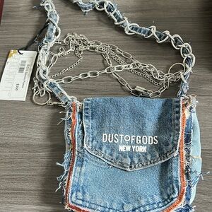 One of a kind Dust of Gods denim purse